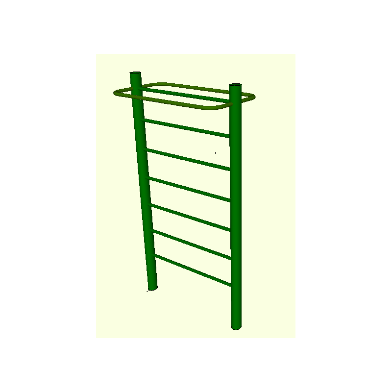 LE.ZL.011 Sprossenwand mit Hängestanden - Outdoor Fitnessgerät