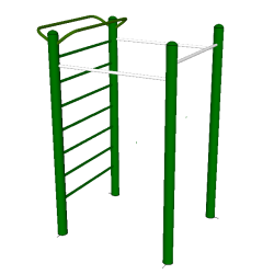 Einfacher Ständer mit Sprossenwand - Outdoor Fitnessgerät