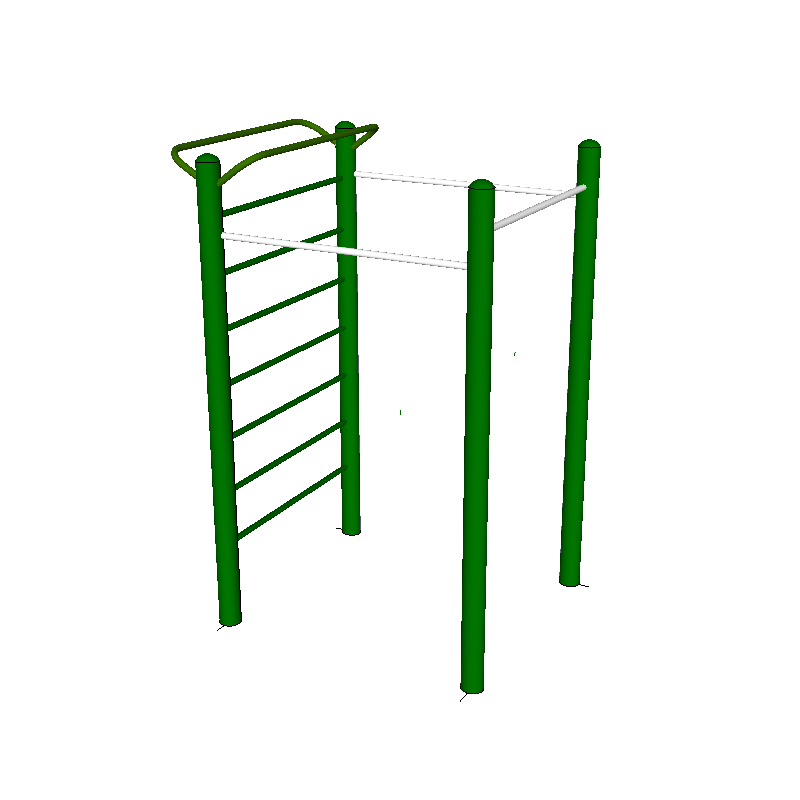 Einfacher Ständer mit Sprossenwand - Outdoor Fitnessgerät